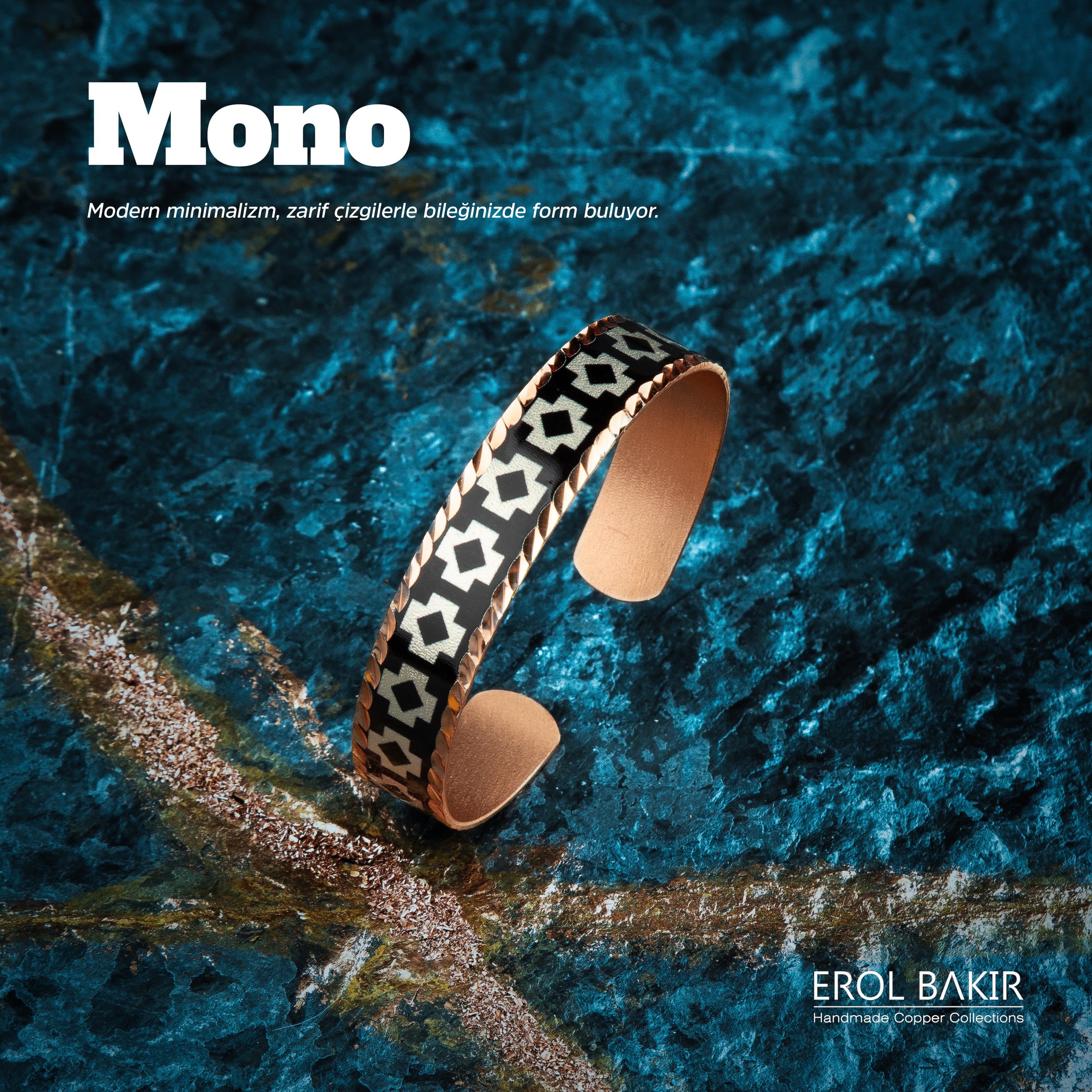 El Yapımı Rose Gold Bakır Bileklik