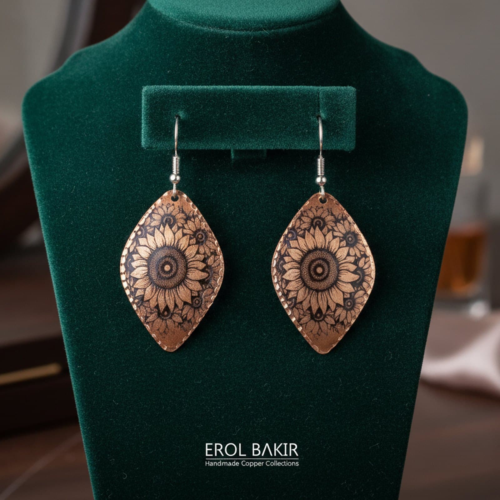 Güneş Işığı Bakır Küpe - 3