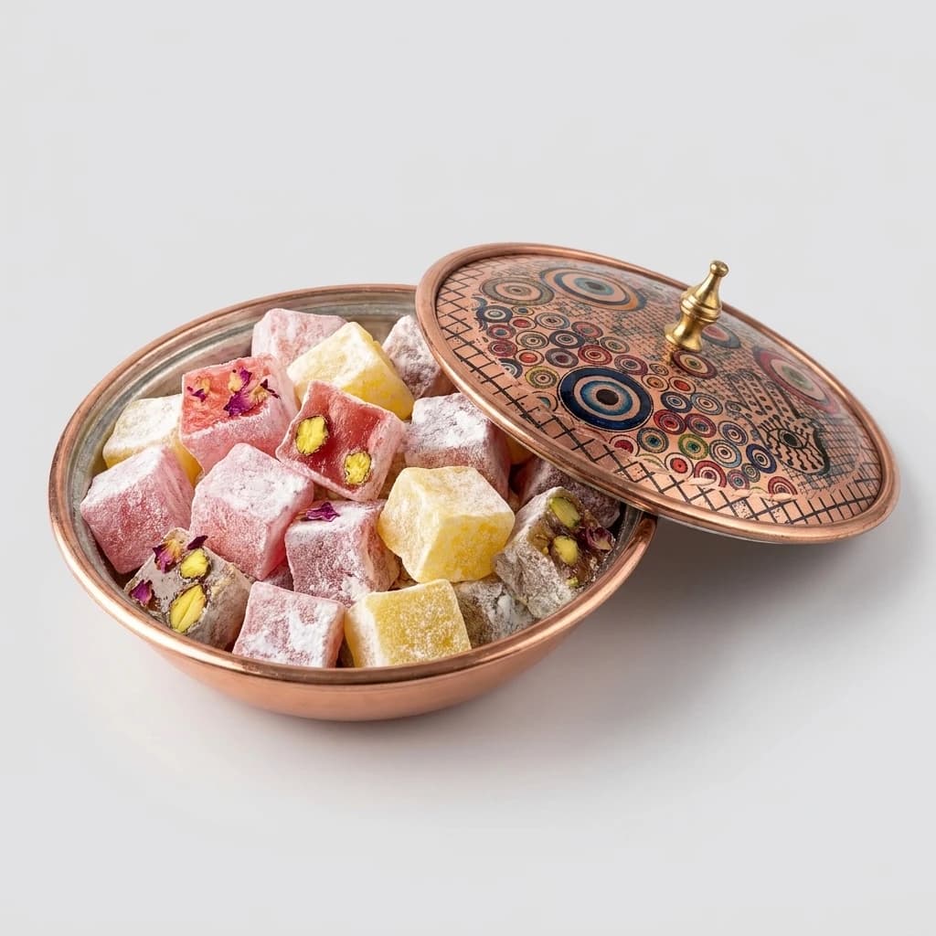 Küçük El Dövme Bakır Şekerlik - 4