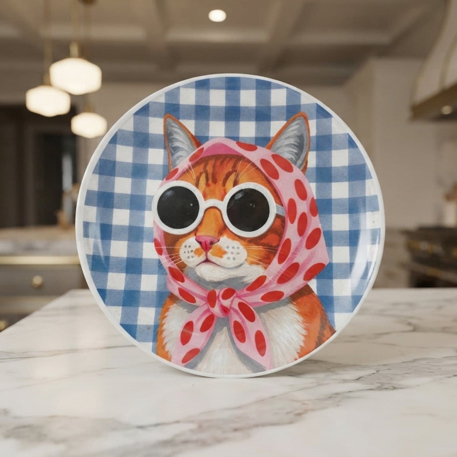El Dövme Kedi Bakır Tabak - 3